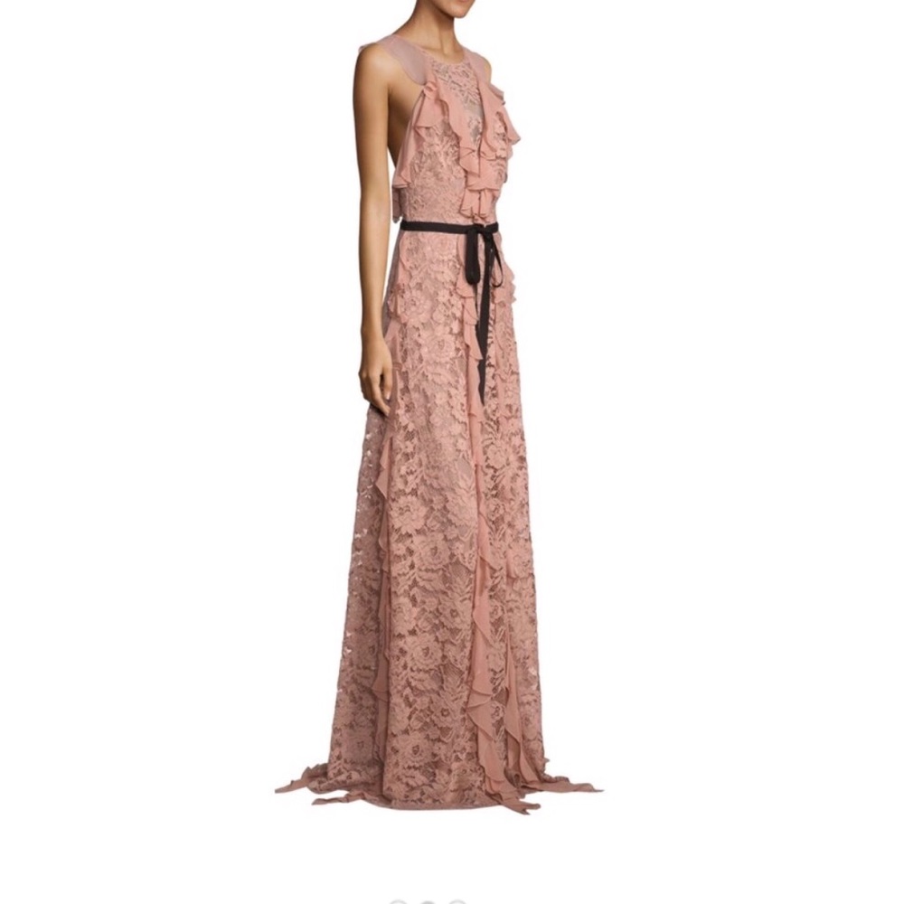 Sachini & Babi ruffled lace gown. Size 6